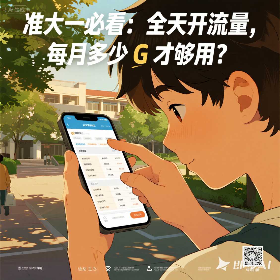 郑州准大一必看：全天开流量，每月多少 G 才够用？