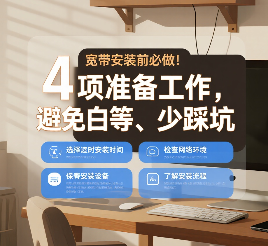 郑州宽带安装前必做！4 项准备工作，避免白等、少踩坑