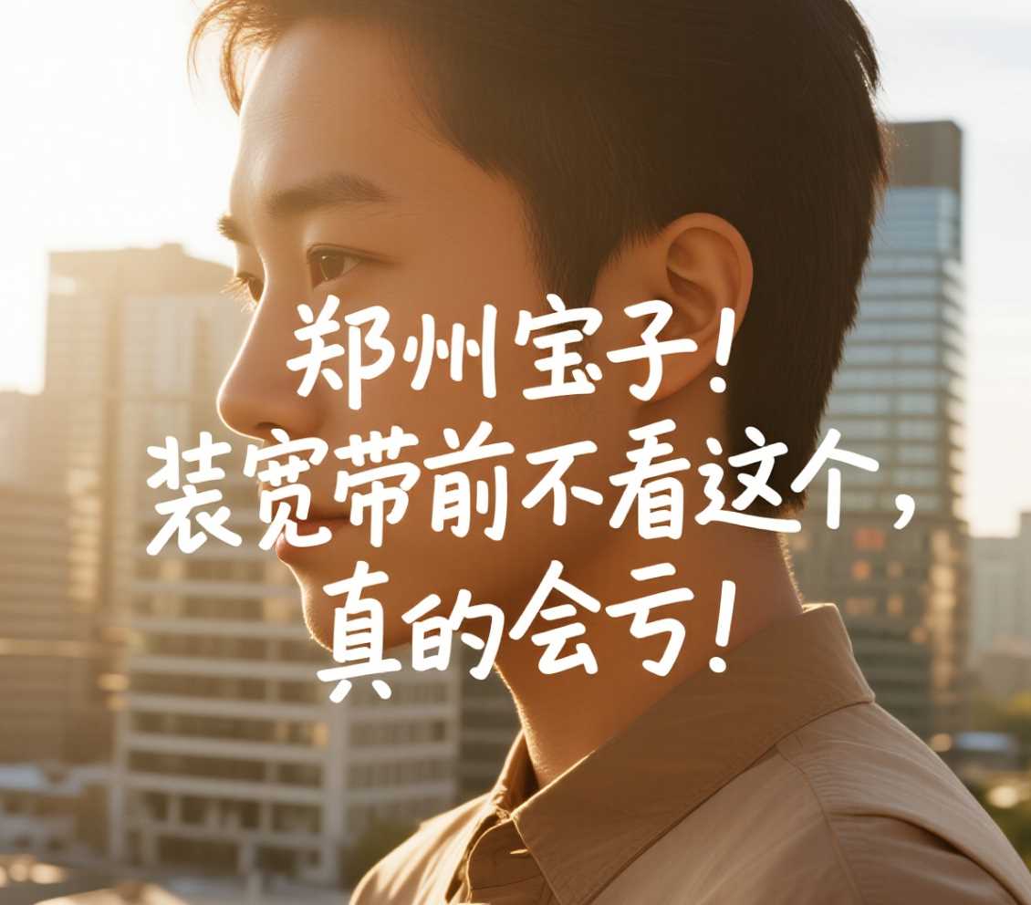 郑州宝子！装宽带前不看这个，真的会亏！