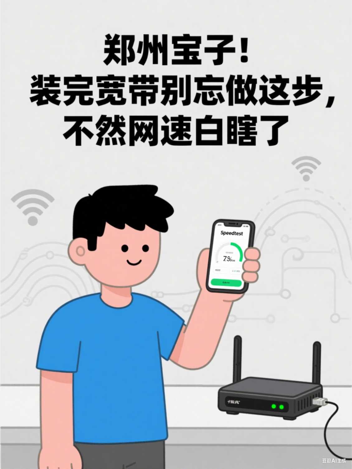 郑州宝子！装完宽带别忘做这步，不然网速白瞎了